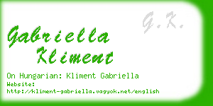 gabriella kliment business card